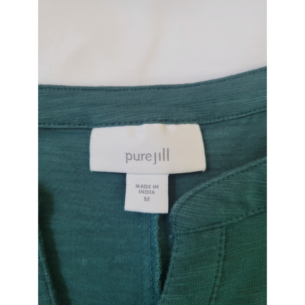 Pure‎ Jill Jumpsuit Cropped Leg V-Neck Pockets Relaxed Green Sz M - Picture 5 of 9